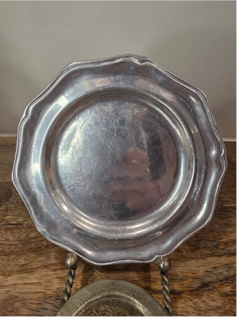 VTG Wilton Armetale RWP USA Set of 3 Scalloped Bread Dessert Plates 5.5